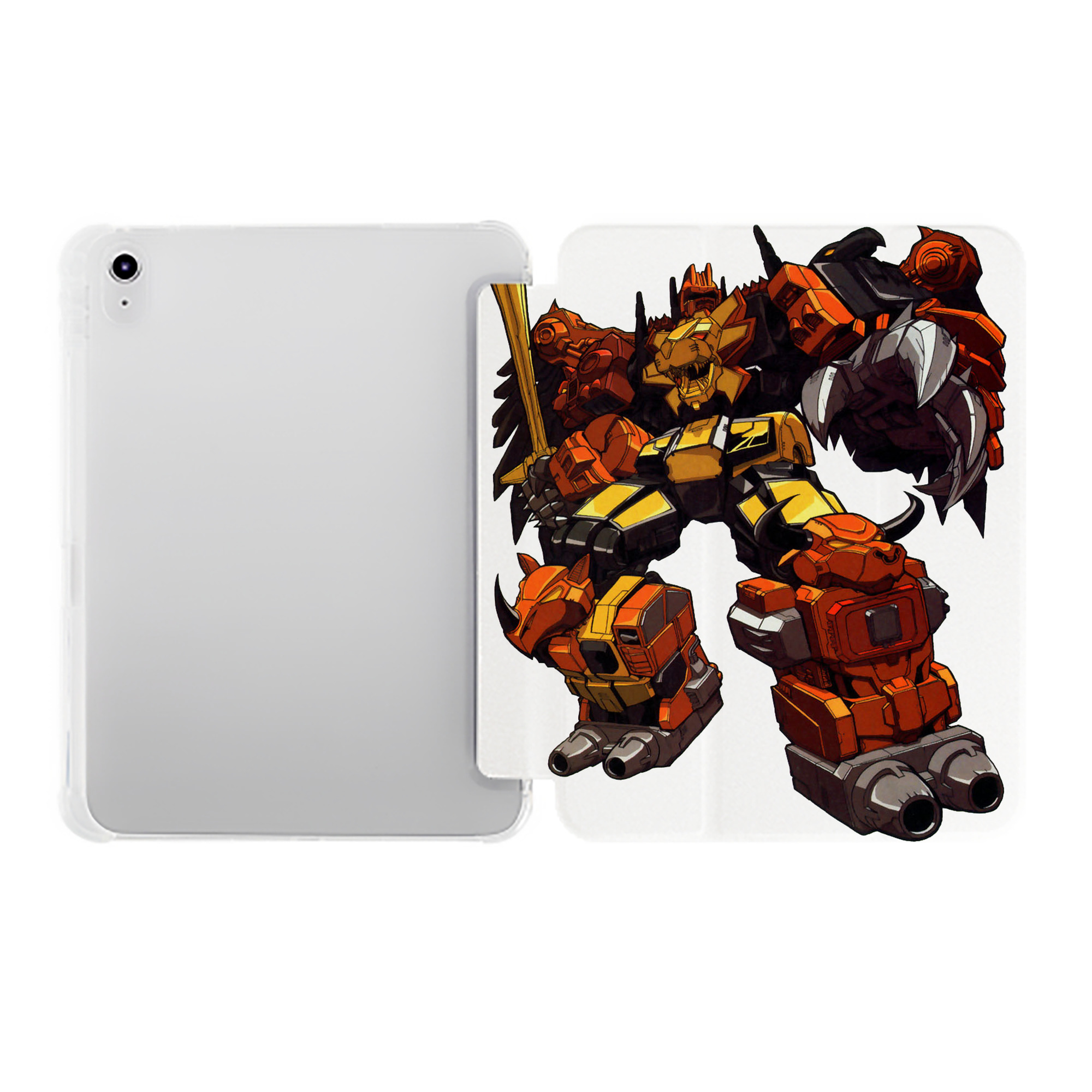（画像用）  IPad ケース ペン収納付き 三つ折りスタンド PUレザー×シリコン 対応機種9.5/10.5/10.9インチ